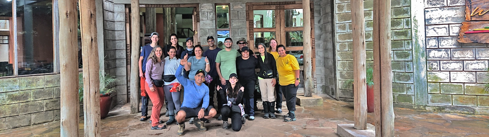 Group of climbers ready for the 6-day Marangu route fixed departure trek to Kilimanjaro.